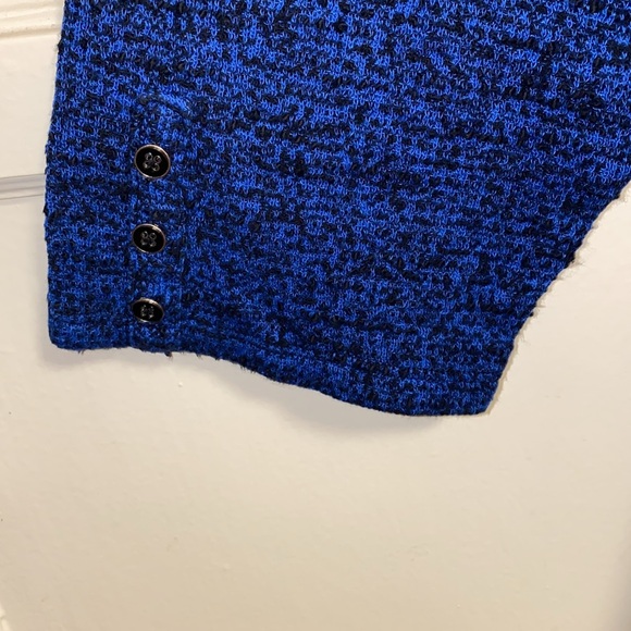 Croft & Barrow XXL Blue Black Wide Collar Shirt Blouse - Picture 8 of 12